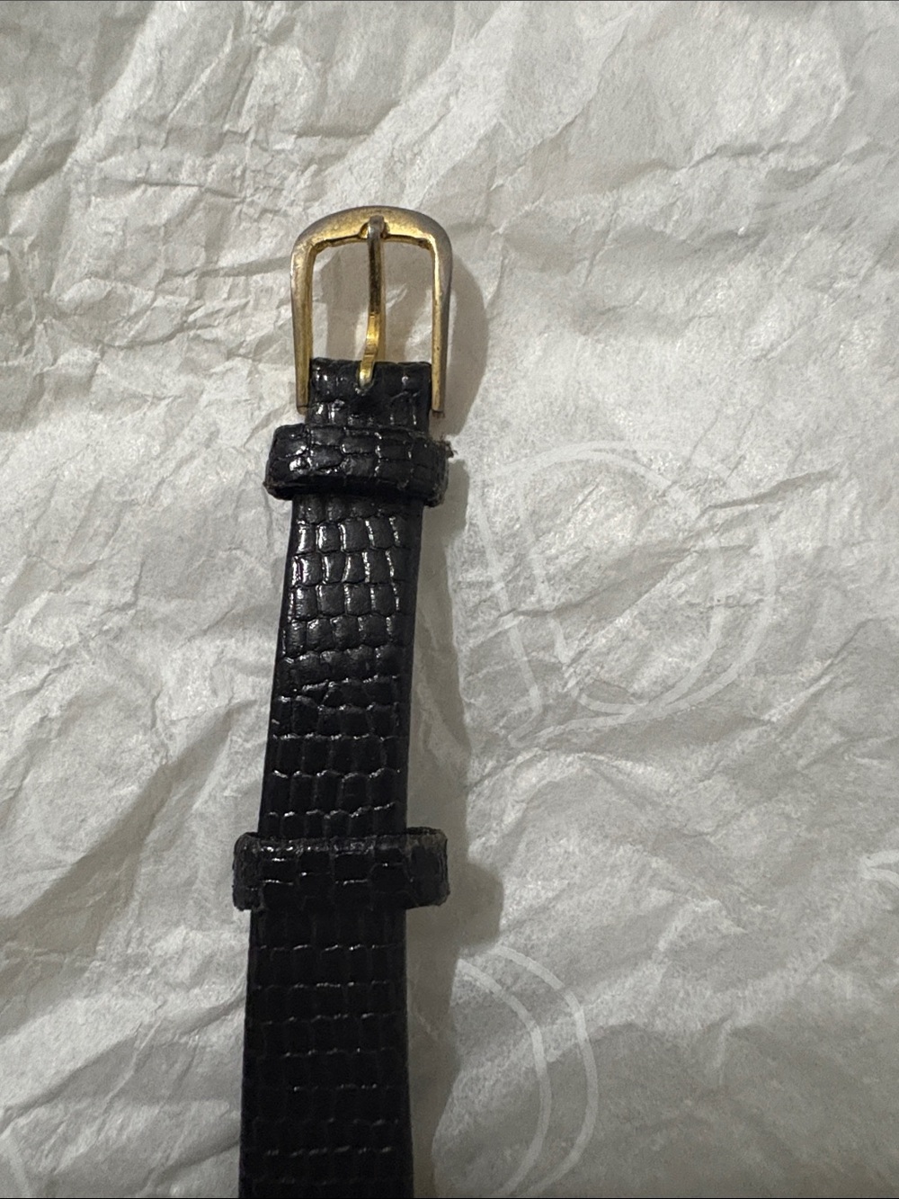 Movado Black Watch with Gold Hands - Picture 4 of 9